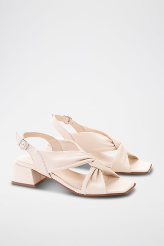 Leren Sandalen met Hak Florencia - Beige