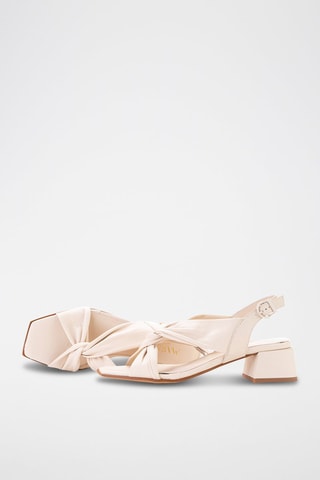 Leren Sandalen met Hak Florencia - Beige