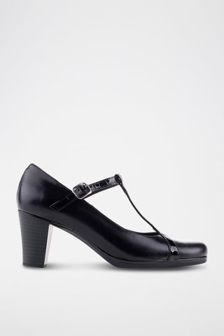 Leren Saloméschoenen met Hak Bacardi - Zwart