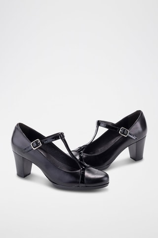 Leren Saloméschoenen met Hak Bacardi - Zwart