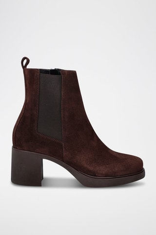 Nubuck Enkellaarzen - Bruin