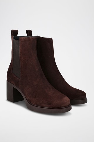 Nubuck Enkellaarzen - Bruin