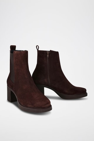Nubuck Enkellaarzen - Bruin