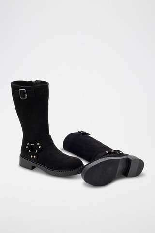 Nubuck Enkellaarzen Serraje - Zwart