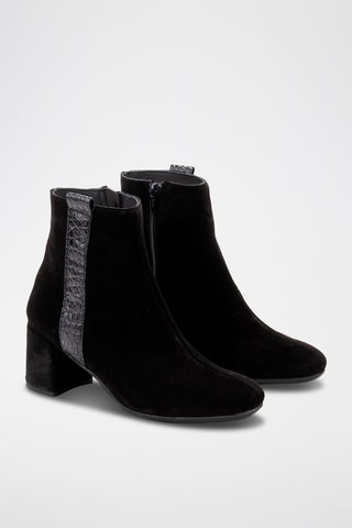 Nubuck Enkellaarzen Serraje-Norden - Zwart