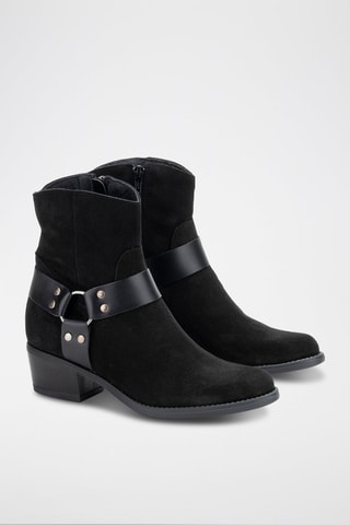 Nubuck Enkellaarzen Serraje - Zwart