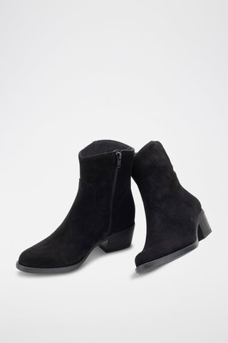 Nubuck Enkellaarzen Serraje - Zwart