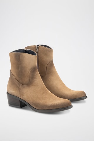 Nubuck Enkellaarzen Serraje - Taupe