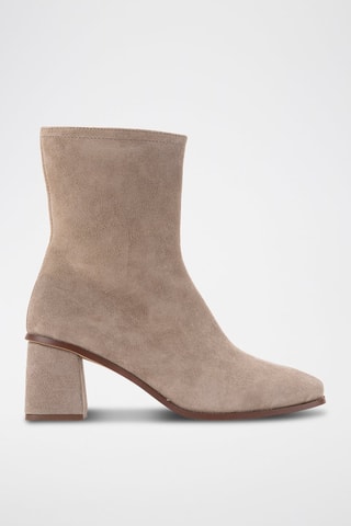 Nubuck Enkellaarzen - Beige