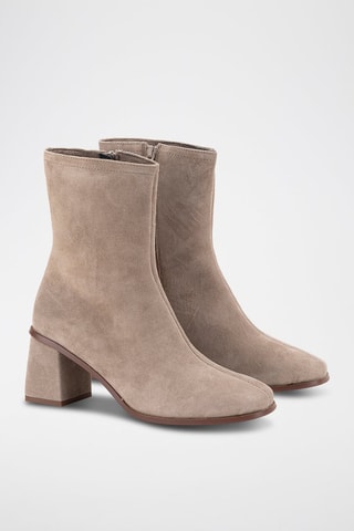 Nubuck Enkellaarzen - Beige