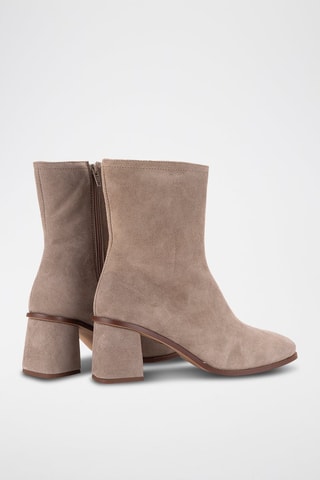 Nubuck Enkellaarzen - Beige