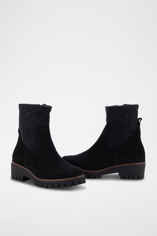 Nubuck Enkellaarzen - Zwart