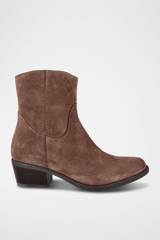 Nubuck Enkellaarzen - Bruin