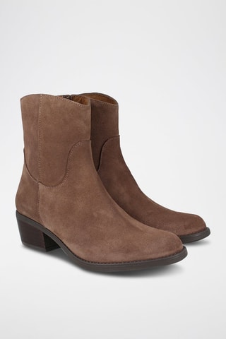 Nubuck Enkellaarzen - Bruin