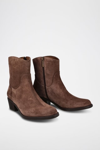 Nubuck Enkellaarzen - Bruin