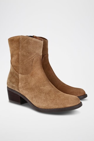 Nubuck Enkellaarzen - Bruin