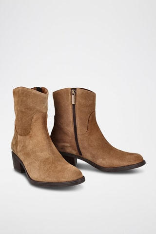 Nubuck Enkellaarzen - Bruin