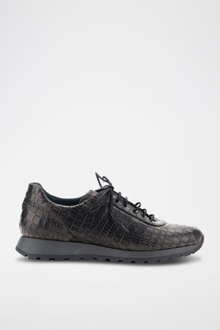 Leren Sneakers Drogba - Antraciet