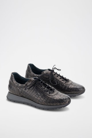 Leren Sneakers Drogba - Antraciet