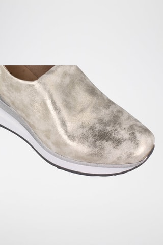 Slip-ons met sleehak - Zilverkleurig