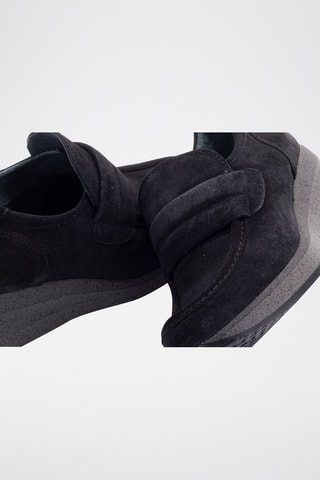 Nubuck Wedge Sneakers Serraje - Zwart