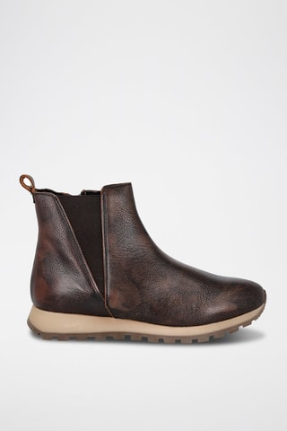 Hoge Leren Sneakers Aviador - Zwart en Bruin