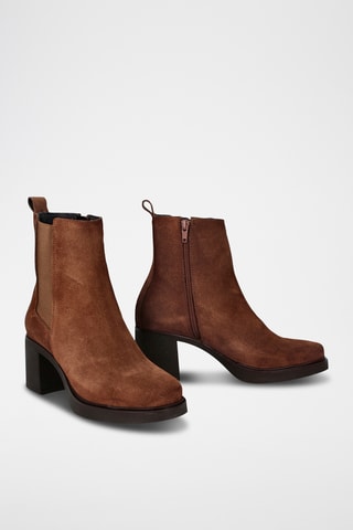 Nubuck Enkellaarzen Alcora - Bruin