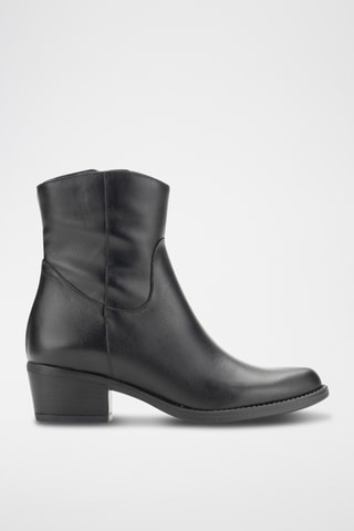 Leren Enkellaarzen Dakota - Zwart