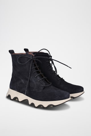 Nubuck Enkellaarzen Ola - Marineblauw