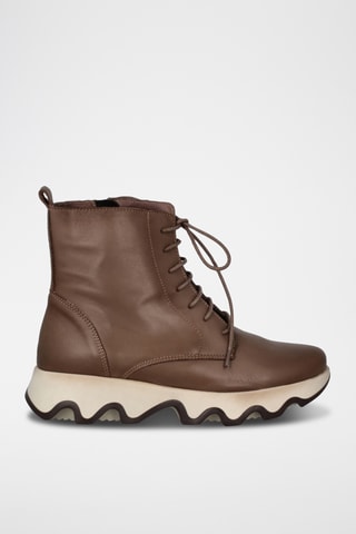 Lakleren Enkellaarzen Ola - Taupe