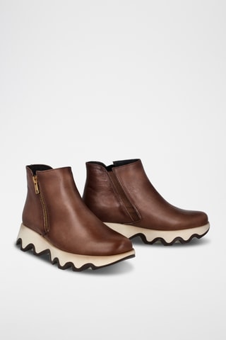 Lakleren Enkellaarzen Ola - Taupe