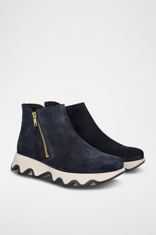 Nubuck Enkellaarzen Ola - Marineblauw