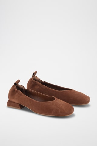 Nubuck Ballerina's Vivien - Bruin