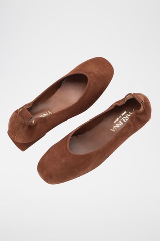 Nubuck Ballerina's Vivien - Bruin