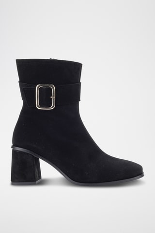 Nubuck Enkellaarzen Solsona - Zwart