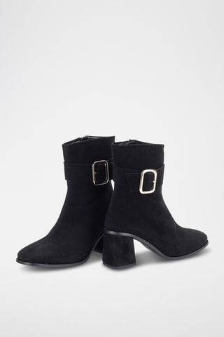 Nubuck Enkellaarzen Solsona - Zwart