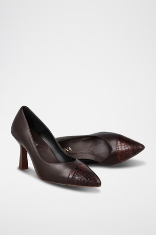 Leren Pumps Carolina - Donkerbruin
