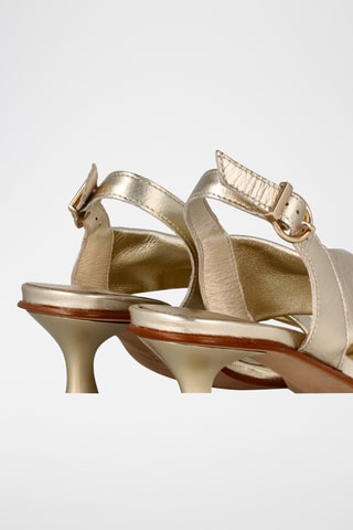 Leren Sandalen met Hak Alina - Goudkleurig