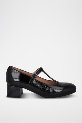 Lakleren Saloméschoenen met Hak Regina - Zwart