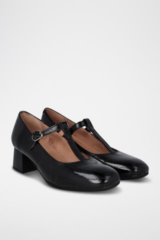 Lakleren Saloméschoenen met Hak Regina - Zwart