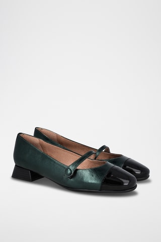 Leren Mary Janes Mariola - Zwart en Groen