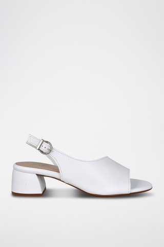 Leren Sandalen met Hak Selma - Wit