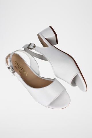 Leren Sandalen met Hak Selma - Wit