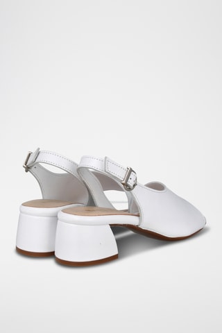 Leren Sandalen met Hak Selma - Wit