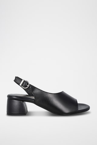 Leren Sandalen met Hak Selma - Zwart