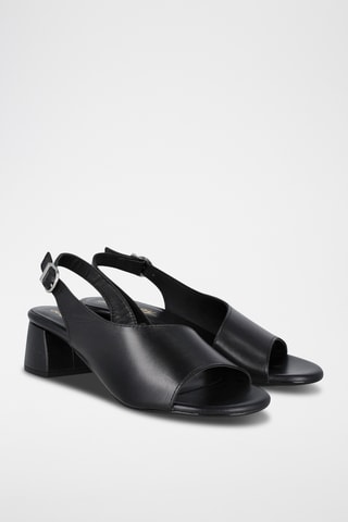 Leren Sandalen met Hak Selma - Zwart