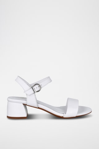 Leren Sandalen met Hak Selma - Wit
