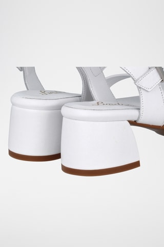 Leren Sandalen met Hak Selma - Wit