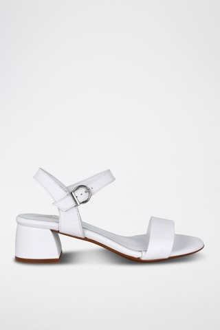 Leren Sandalen met Hak Selma - Zwart