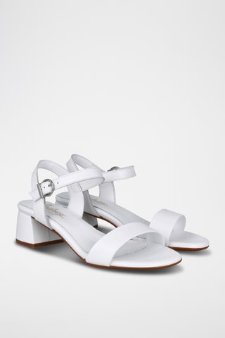 Leren Sandalen met Hak Selma - Zwart